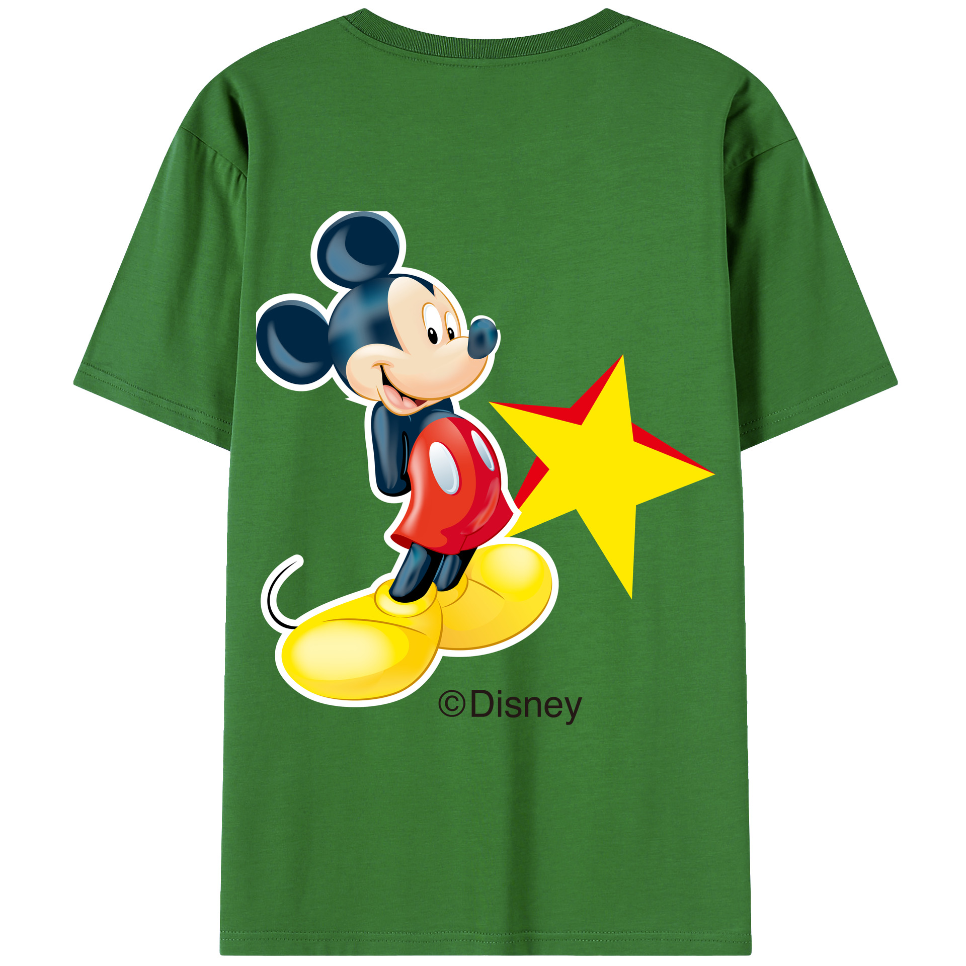 （画像用） ミッキーマウス Mickey Mouse レディース半袖Tシャツ(バックプリント)
